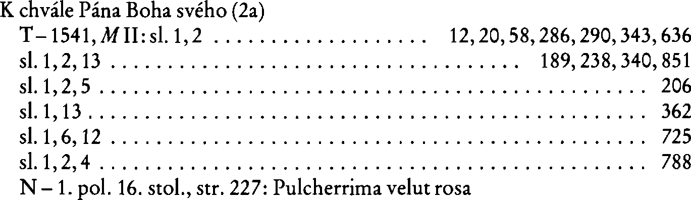 Informace o písni 2a: K chvále Pána Boha svého