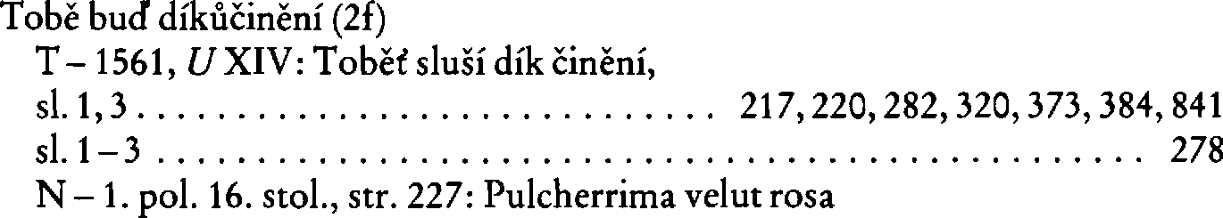 Informace o písni 2f: Tobě buď díkůčinění