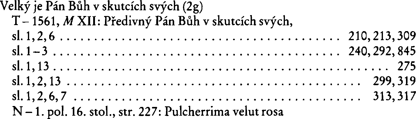 Informace o písni 2g: Velký je Pán Bůh v skutcích svých