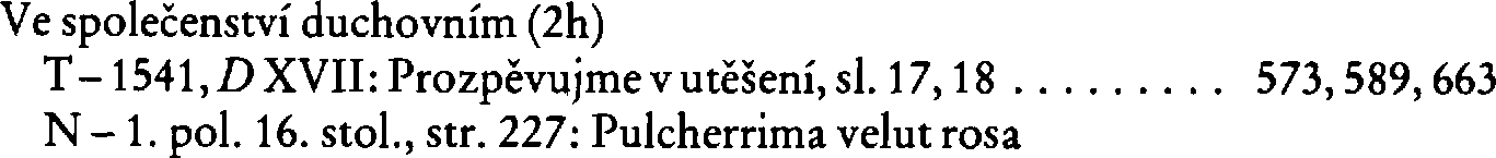 Informace o písni 2h: Ve společenství duchovním