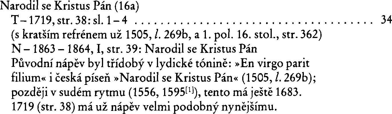 Informace o písni 16a: Narodil se Kristus Pán