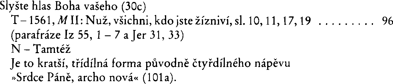 Informace o písni 30c: Slyšte hlas Boha vašeho