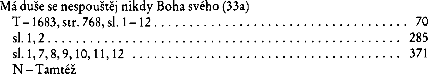 Informace o písni 33a: Má duše se nespouštěj nikdy Boha svého