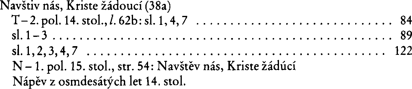 Informace o písni 38a: Navštiv nás, Kriste žádoucí