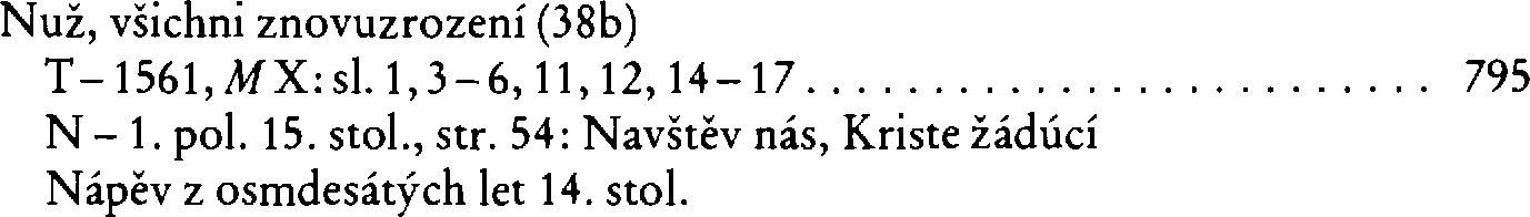 Informace o písni 38b: Nuž, všichni znovuzrození
