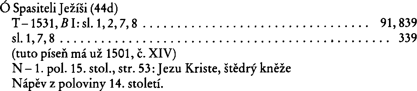 Informace o písni 44d: Ó Spasiteli Ježíši