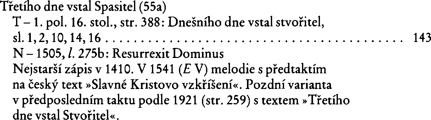 Informace o písni 55a: Třetího dne vstal Spasitel