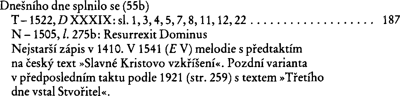 Informace o písni 55b: Dnešního dne splnilo se