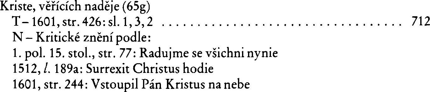 Informace o písni 65g: Kriste, věřících naděje