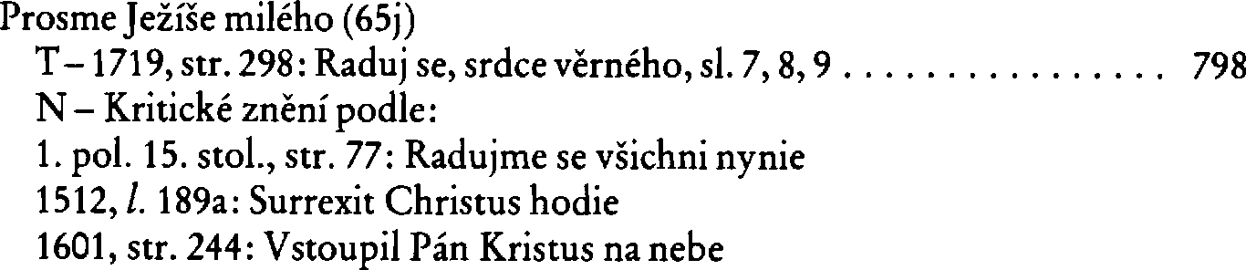 Informace o písni 65j: Prosme Ježíše milého