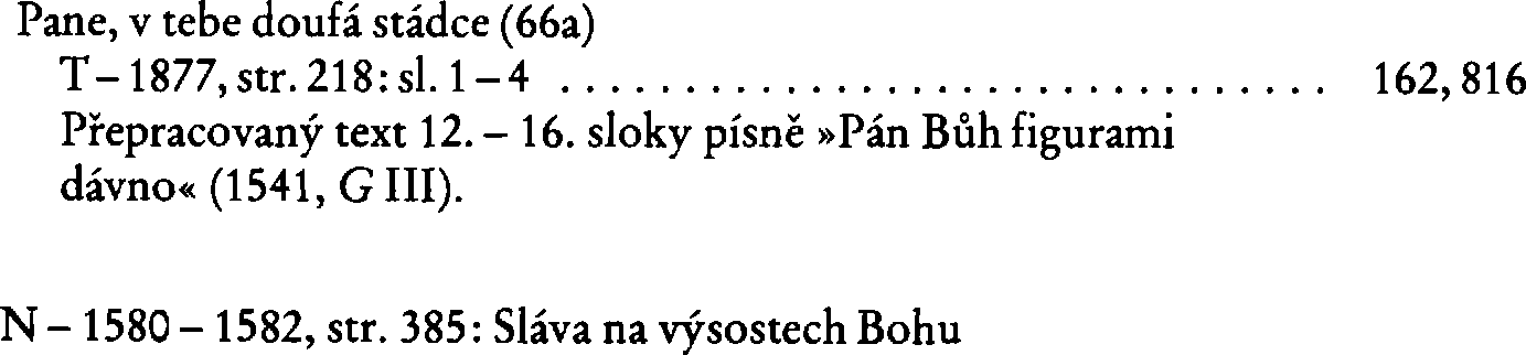 Informace o písni 66a: Pane, v tebe doufá stádce