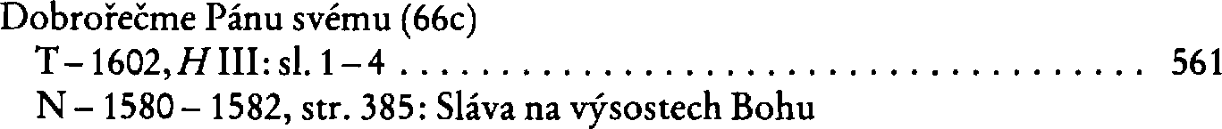 Informace o písni 66c: Dobrořečme Pánu svému