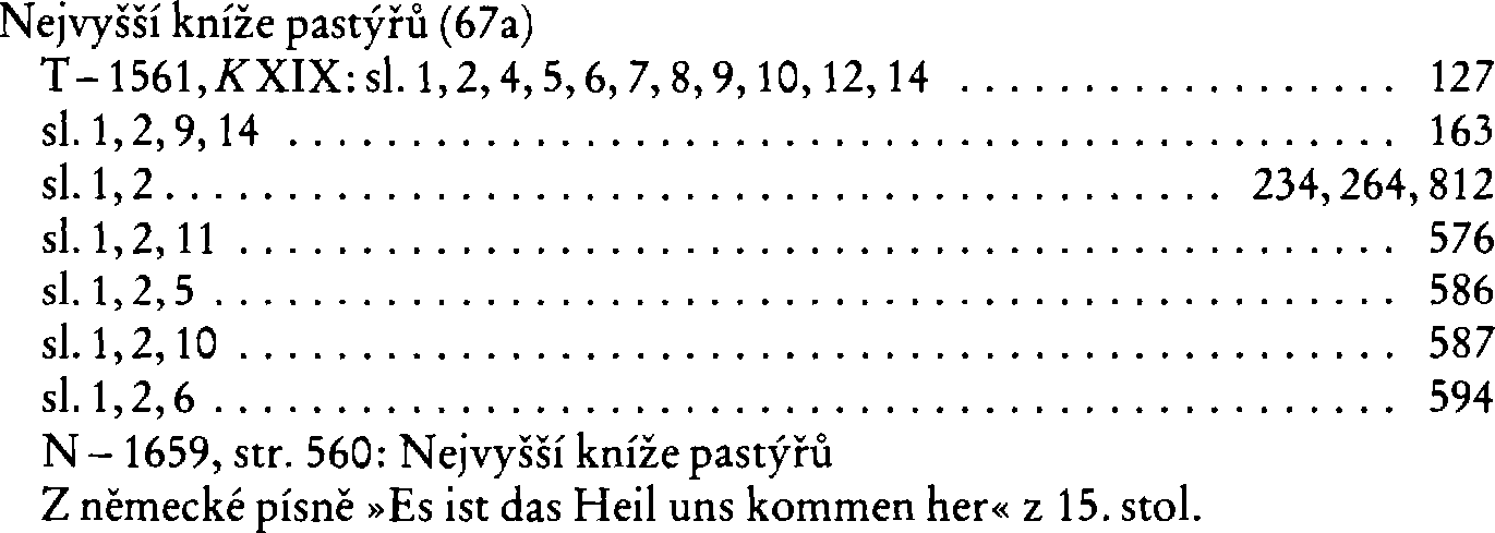 Informace o písni 67a: Nejvyšší kníže pastýřů