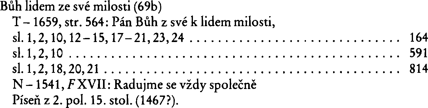 Informace o písni 69b: Bůh lidem ze své milosti