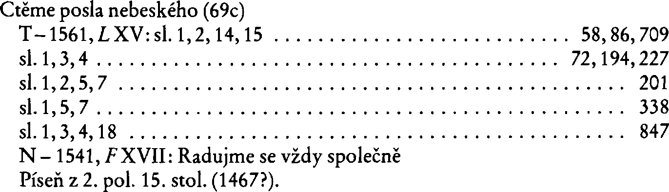 Informace o písni 69c: Ctěme posla nebeského