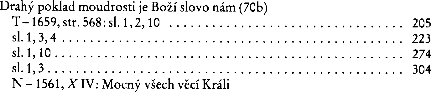 Informace o písni 70b: Drahý poklad moudrosti je Boží slovo nám
