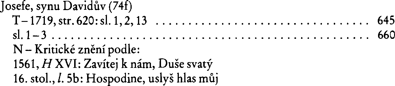 Informace o písni 74f: Josefe, synu Davidův