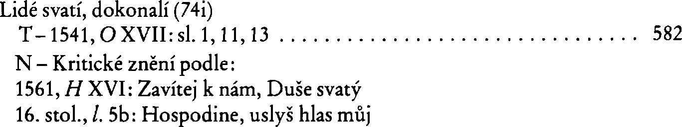Informace o písni 74i: Lidé svatí, dokonalí