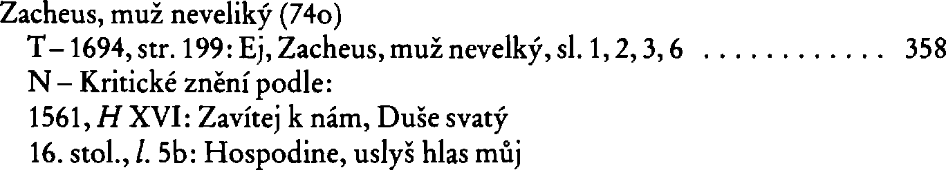 Informace o písni 74o: Zacheus, muž neveliký