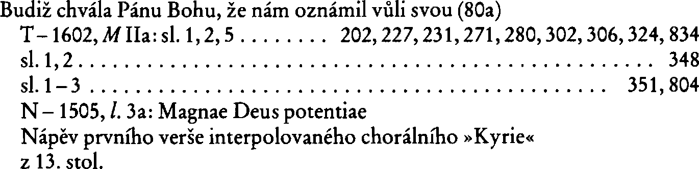 Informace o písni 80a: Budiž chvála Pánu Bohu, že nám oznámil vůli svou