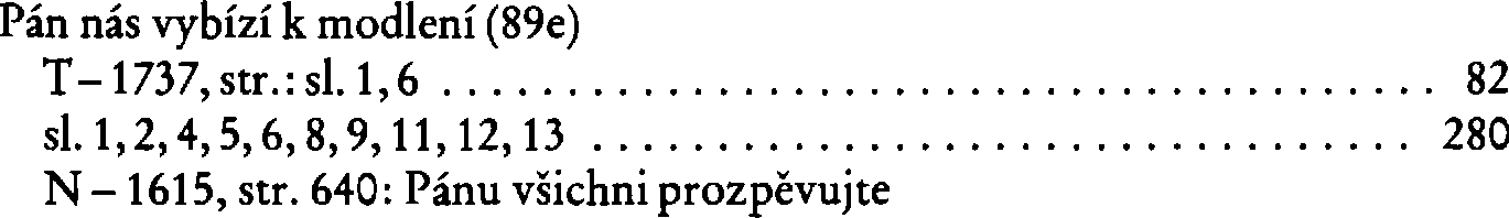 Informace o písni 89e: Pán nás vybízí k modlení