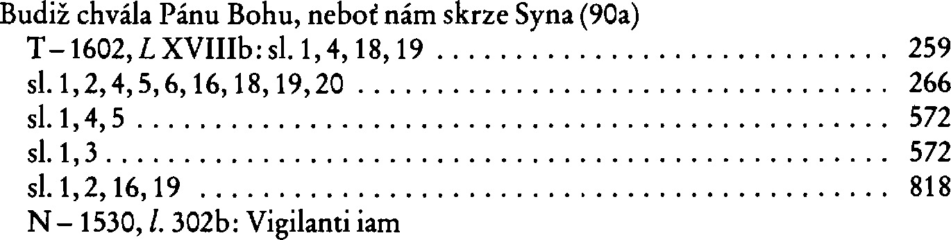 Informace o písni 90a: Budiž chvála Pánu Bohu, neboť nám skrze Syna