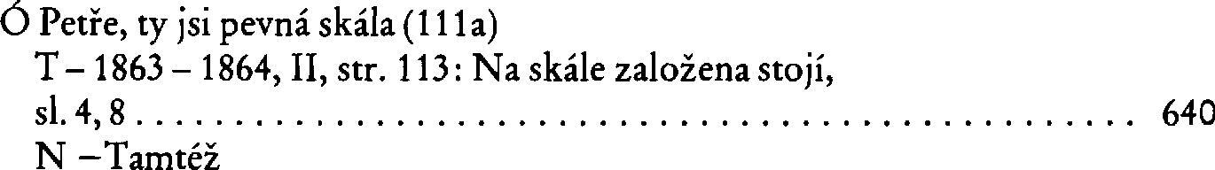 Informace o písni 111a: Ó Petře, ty jsi pevná skála