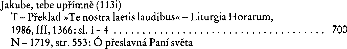 Informace o písni 113i: Jakube, tebe upřímně