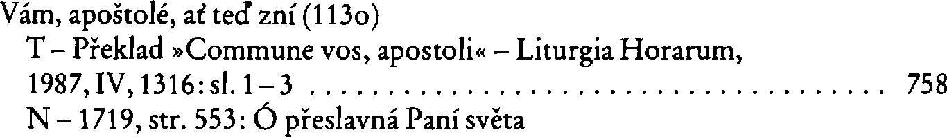 Informace o písni 113o: Vám, apoštolé, ať teď zní
