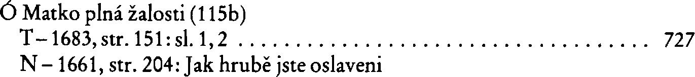 Informace o písni 115b: Ó Matko plná žalosti