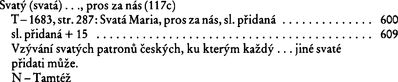 Informace o písni 117c: Svatý (svatá) ..., pros za nás