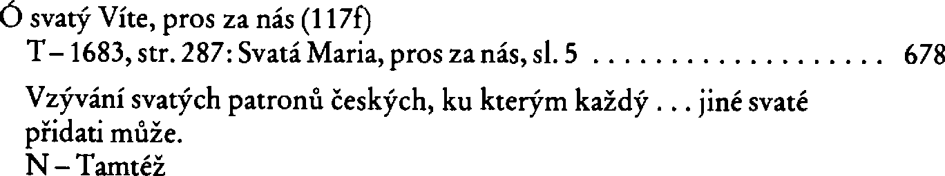 Informace o písni 117f: Ó svatý Víte, pros za nás
