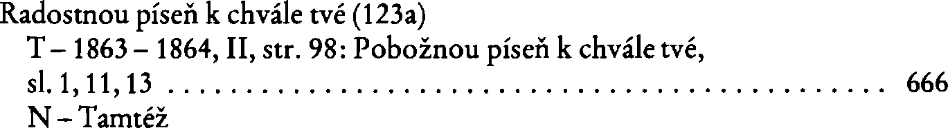 Informace o písni 123a: Radostnou píseň k chvále tvé