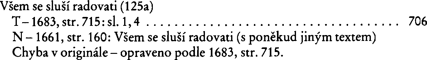 Informace o písni 125a: Všem se sluší radovati
