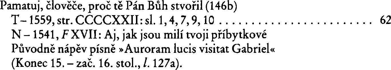 Informace o písni 146b: Pamatuj, člověče, proč tě Pán Bůh stvořil