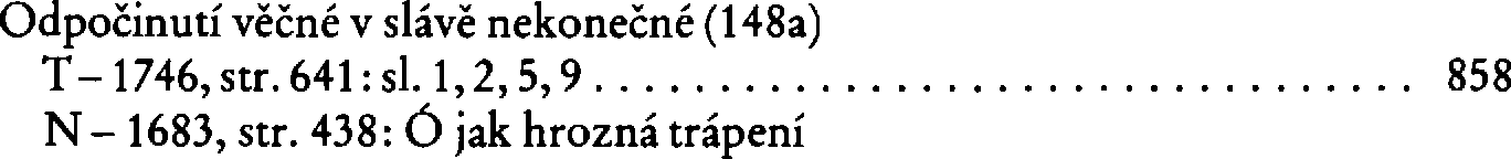 Informace o písni 148a: Odpočinutí věčné v slávě nekonečné