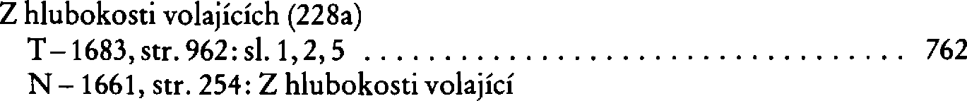 Informace o písni 228a: Z hlubokosti volajících